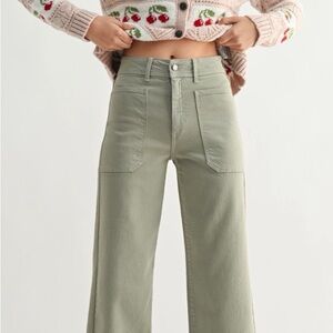 Just Black Denim Women's Sage Green High-Waisted Jeans